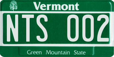 VT license plate NTS002