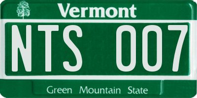 VT license plate NTS007