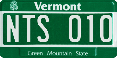 VT license plate NTS010