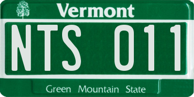 VT license plate NTS011