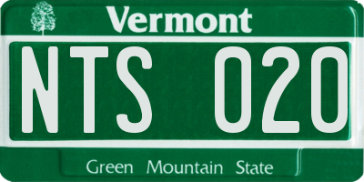 VT license plate NTS020