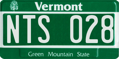 VT license plate NTS028