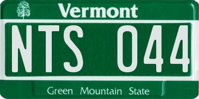 VT license plate NTS044