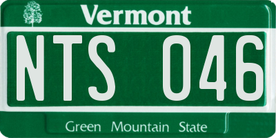 VT license plate NTS046