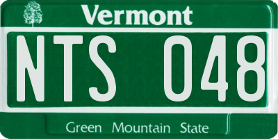 VT license plate NTS048