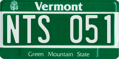 VT license plate NTS051