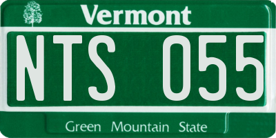 VT license plate NTS055