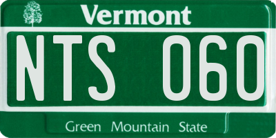 VT license plate NTS060