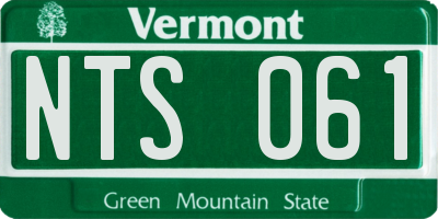 VT license plate NTS061