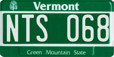VT license plate NTS068