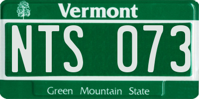 VT license plate NTS073
