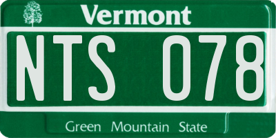 VT license plate NTS078