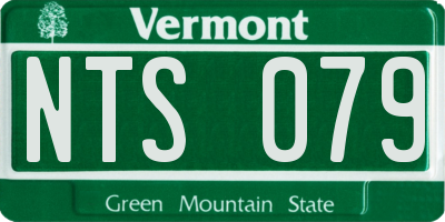 VT license plate NTS079