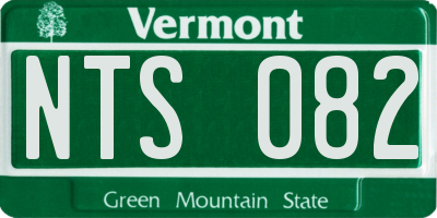 VT license plate NTS082