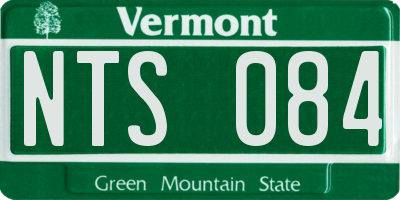 VT license plate NTS084