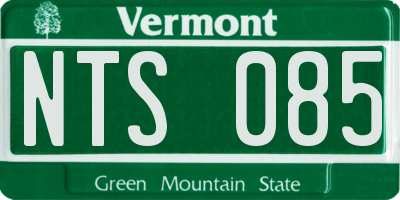 VT license plate NTS085