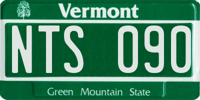 VT license plate NTS090