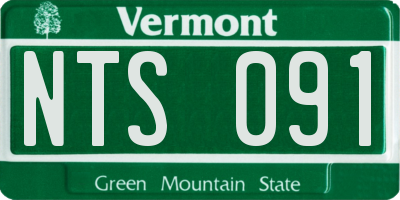 VT license plate NTS091
