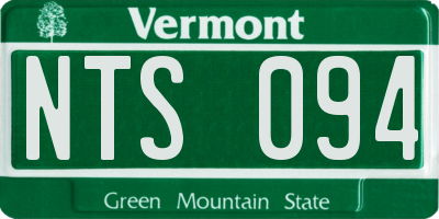 VT license plate NTS094