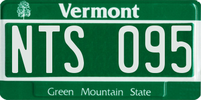 VT license plate NTS095
