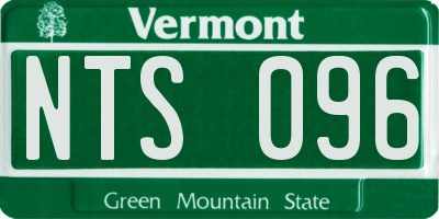 VT license plate NTS096