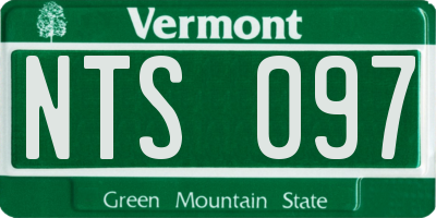VT license plate NTS097