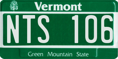 VT license plate NTS106