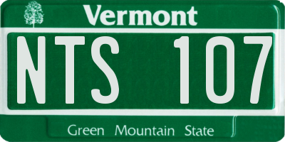 VT license plate NTS107