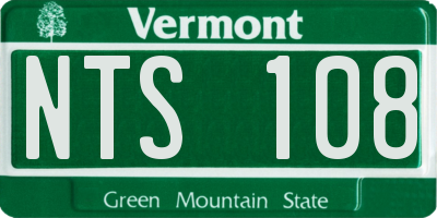 VT license plate NTS108