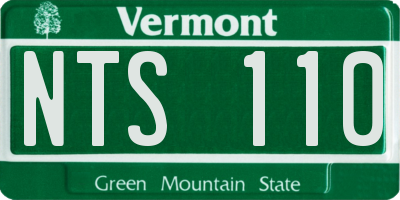 VT license plate NTS110
