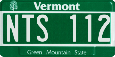 VT license plate NTS112