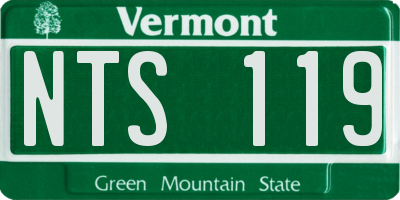 VT license plate NTS119