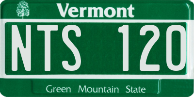 VT license plate NTS120