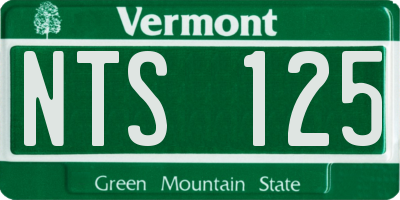 VT license plate NTS125