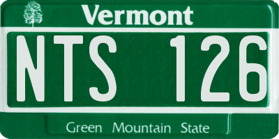 VT license plate NTS126