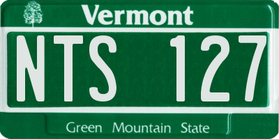 VT license plate NTS127