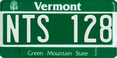 VT license plate NTS128