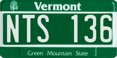 VT license plate NTS136
