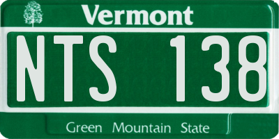 VT license plate NTS138