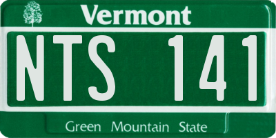 VT license plate NTS141