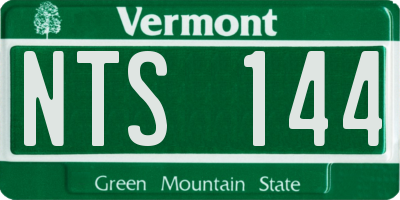 VT license plate NTS144
