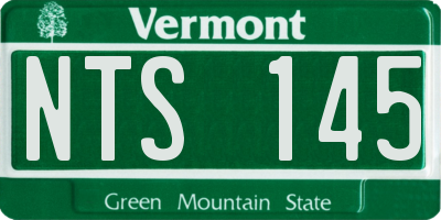 VT license plate NTS145
