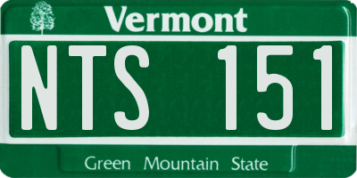 VT license plate NTS151