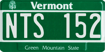 VT license plate NTS152