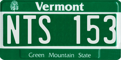 VT license plate NTS153