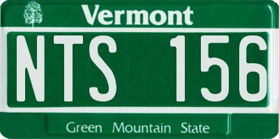 VT license plate NTS156