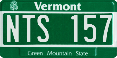 VT license plate NTS157