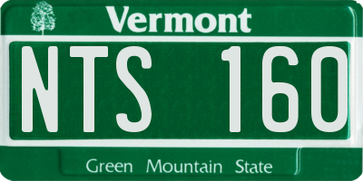 VT license plate NTS160