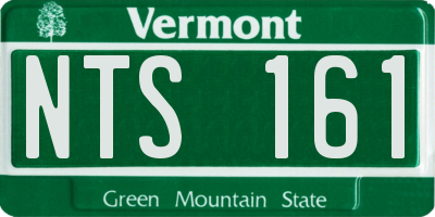 VT license plate NTS161