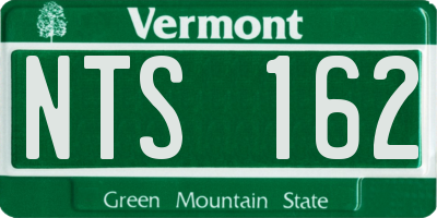 VT license plate NTS162